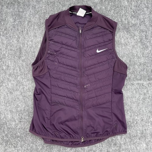 Nike Aeroloft 800 Running Vest Womens Medium Purple Down Insulated Puffer
