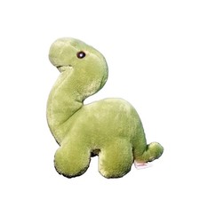 1987 Dakin Dinosaur Plush Stuffed Animal Green Long Neck 80s 6" Bronchiasuarus