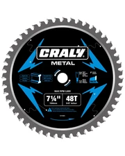 7-1/4 Inch 48 Teeth Steel and Ferrous Metal Cutting Circular Saw Blade, 5/8 Inch