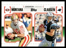 2010 Topps Gridiron Lineage #GL-MC Joe Montana Jimmy Clausen football card