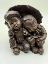 8/1 Yourin Artiom Bronze Skulptur, Statue Schirmpärchen, kein Schrott, schwer