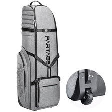 Golf Travel Bag with Wheels, Golf Travel Case for Airlines, 900D Heavy Gray