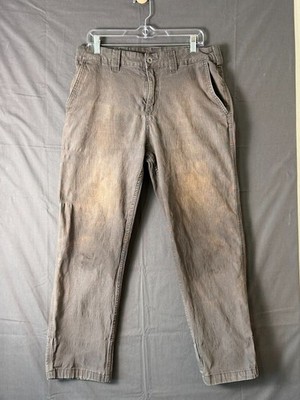 Colorado Clothing Mens Utility Work Pants 34x32 Canvas Stretch Carpenter Brown