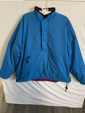 Vtg 90s Gap Arctic Light Fleece Reversible Anorak Pullover Gorpcore Purple Large
