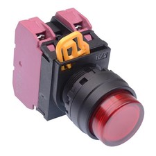 IDEC Green 24V illuminated 22mm Maintained Shrouded Push Button Switch NC IP65