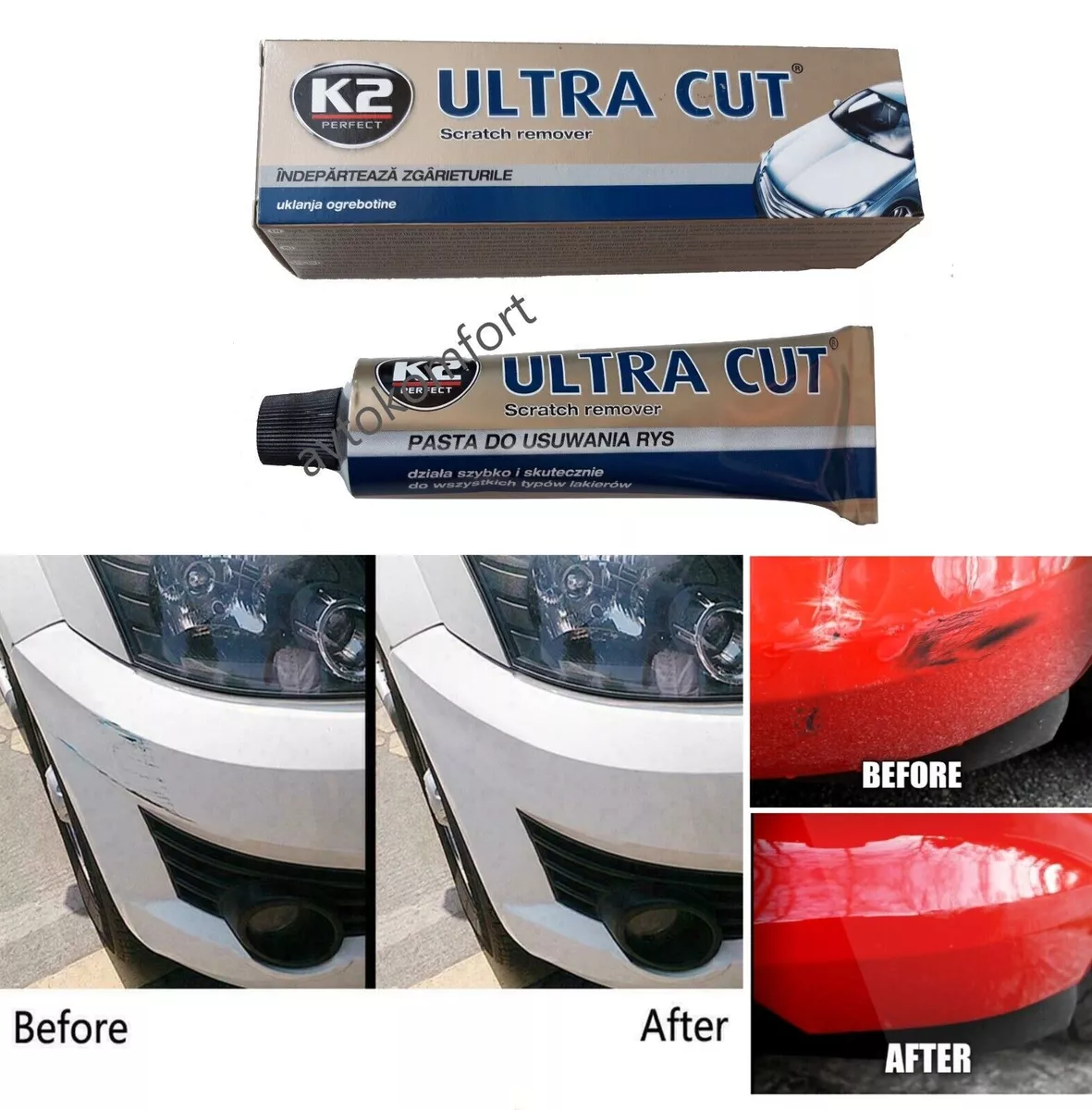 K2 ULTRA CUT FINE SCRATCH IMPERFECTION REMOVER CAR PAINT RESTORE