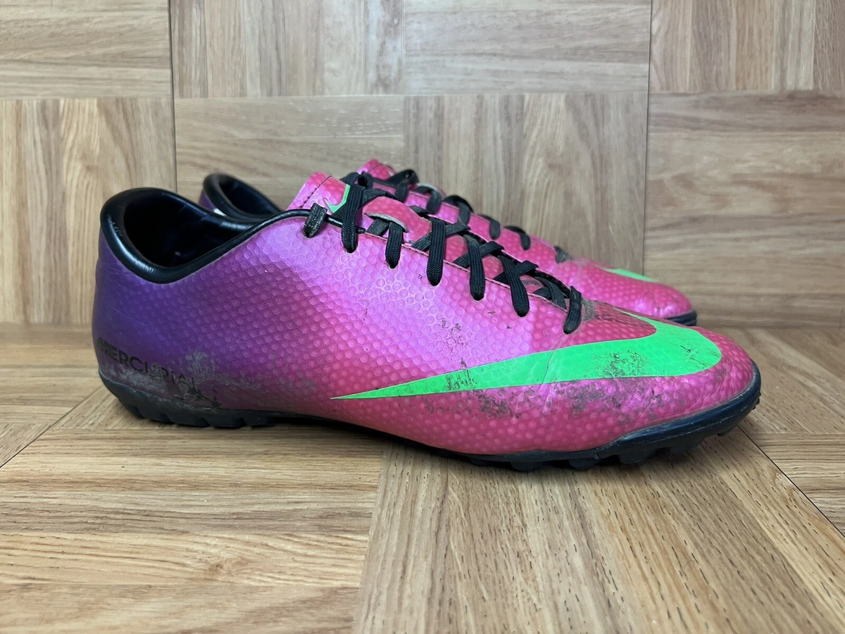 RARE Nike Mercurial Victory IV TF 555615 635 Sz 10 Purple White Soccer Indoor