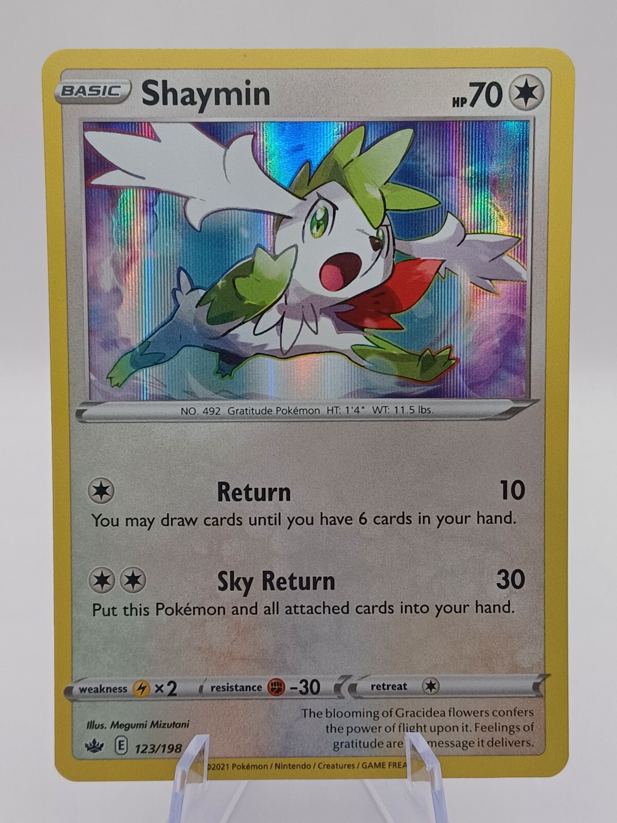 Pokemon TCG - Shaymin 123/198 - Chilling Reign - Vert Line Holo Rare Near Mint