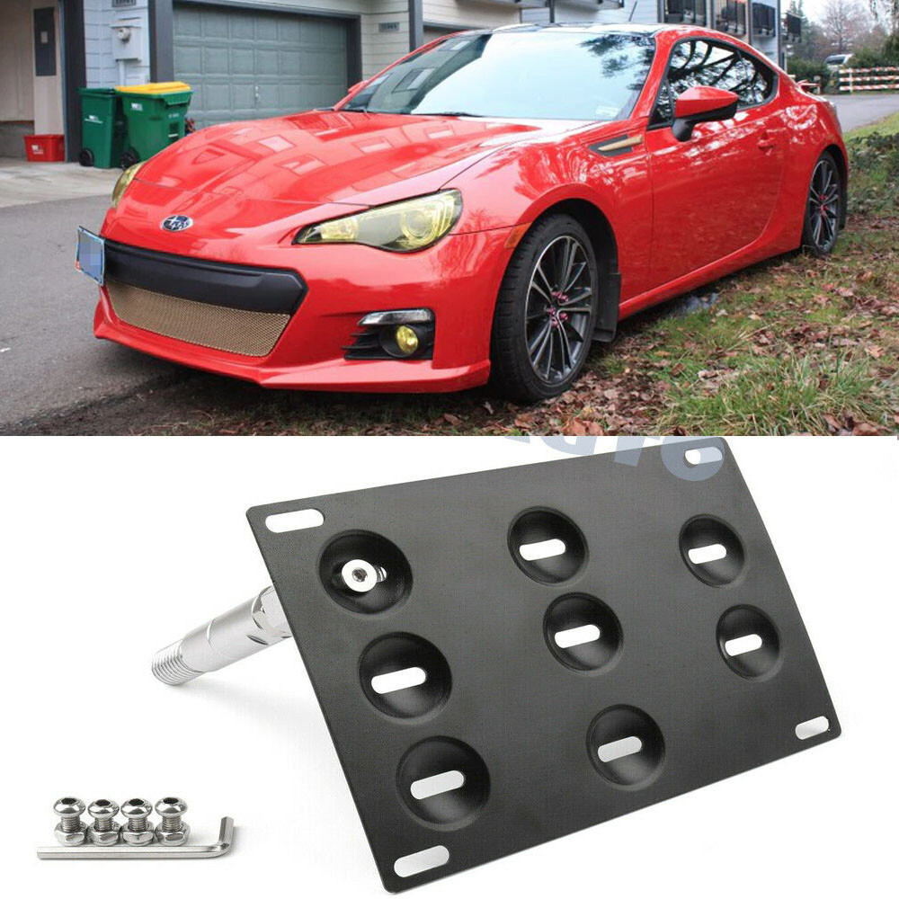 AXECO Tow Hook License Plate Mount Bracket For Subaru BRZ & WRX (2015-2019) – No-Drill JDM Style