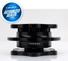 NEW NRG SFI Approved D Shape Quick Release Shiny Black Body & Ring SRK-R200BK-BK