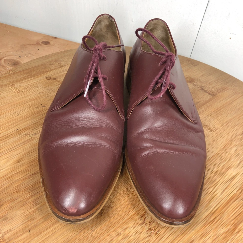 Everlane туфли женщин 6,5 современный Оксфорды классический красный кожаный карьера шнурует вверх - Изображение 4 из 4