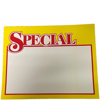 RETAIL SALE SIGNS Special Price Display Signs-Ylw, Red Wht-50 pcs 11x14