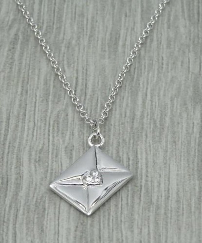 New Sterling Silver Acceptance Letter Harry Potter Style Shiny Necklace - Picture 2 of 5
