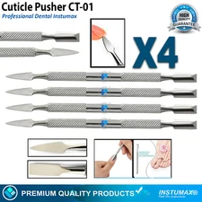 CUTICLE PUSHER INGROWN TOENAIL LIFTER MANICURE PEDICURE NAIL CARE TOOLS (4 PCS)