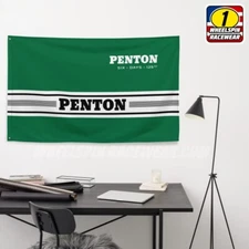 Penton SIX-DAY 125 Green Moto Flag (PET006) Vintage Motocross Enduro MX - NEW