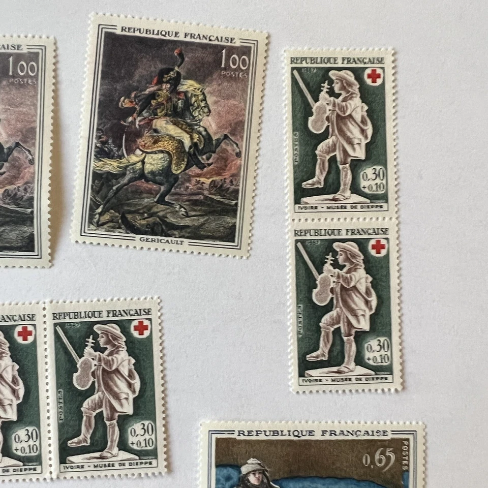 LOT OF MH MNH OG FRANCE STAMPS BLOCKS, RED CROSS, PAINTING AND MORE - Image 4 of 4