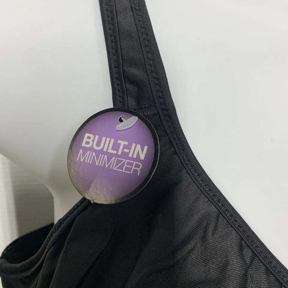 Бюстгальтер на косточках Bali Body Shaper Cool Comfort встроенный минимизатор черный 38C - Изображение 4 из 4