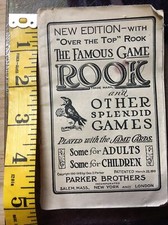 The Famous Game ROOK and Other Splendid Games, 1916 Complete Instructions