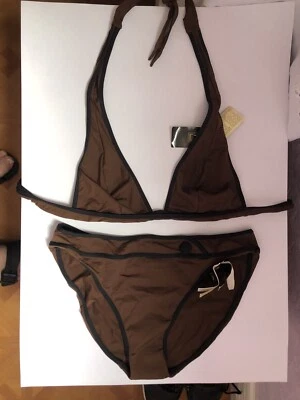 Bikini triangle dans armatures chocolat Huit taille 85C culotte 38 - Photo 1/4
