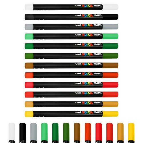 Uni-Ball Posca Wax Colouring Pastels - KPA-100 - Singles, Sets / Packs, Full Set - Picture 41 of 44