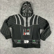 Star Wars Darth Vader Costume Hoodie Sweatshirt Full Face Zip Size Small-NWT