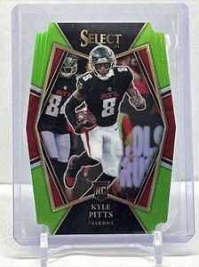 2021 Select Kyle Pitts Lime Green Die Cut #/349 Premier Rookie Falcons RC