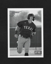 2021 Bowman Heritage Josh Jung Black & White Parallel #236 Texas Rangers