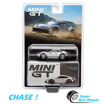 CHASE ！Mini GT 1:64 Porsche 911 Dakar Ice Gray Metallic #891