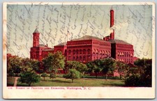 1908 Bureau of Printing and Engraving Washington DC ANTIQUE Postcard 8028