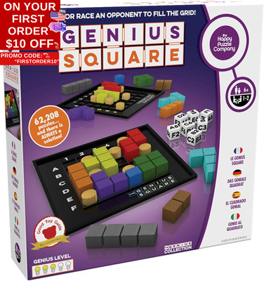 The Genius Square   Game of the Year Award Winner! 60000+ Solutions STEM Puzzle 