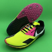 Nike Rival XC 6 Cross Country Spikes Volt Black Pink DX7999-700 Men's Size 10.5