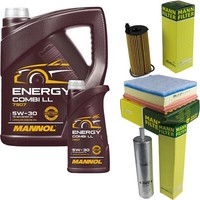 MANN-FILTER Inspektionspaket 6L Mannol Energy Combi Ll 5W-30 FüR Bmw 3Er
