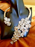 Sold Out Auth Oscar De La Renta Cabochon Clear Crystal Necklace Signed Usa Sold Out Auth Oscar De La Renta Cabochon Clear Crystal Necklace Signed Usa