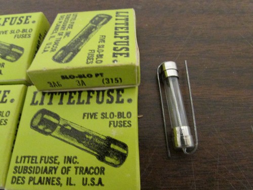 Fusibles 3/8A Littelfuse 250V - Lot De 50 Pièces Vintage, Modèle 3AG PT