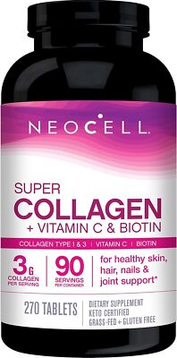 NeoCell Super Kollagen + Vitamin C & Biotin Haut Haar Gelenk Gesundheit - 270 Tabs