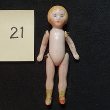 Antique Mignonette - All Bisque Porcelain - Wire Jointed Miniature Doll - #02