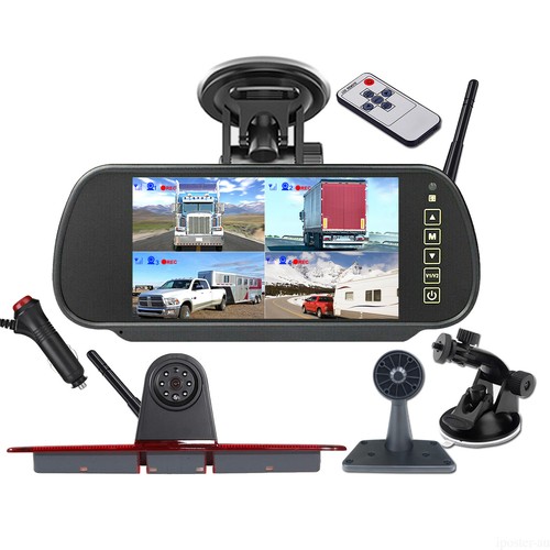 Wireless 7"Rear Mirror Monitor DVR+Backup Reversing Camera For Benz Sprinter Van - Picture 2 of 24