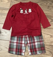 NWT Gymboree Baby Boy Girl Gymmies Snowman Christmas holiday PJs Pajamas 12-18 M