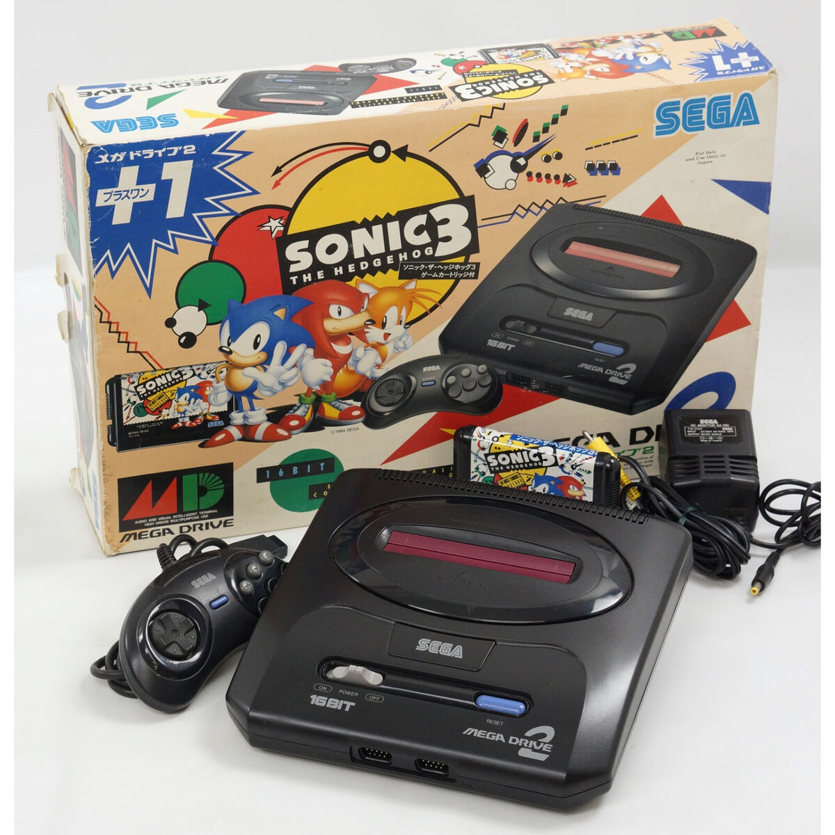 Console Mega Drive 3 com 2 Controles + Sonic Seminovo - Sega