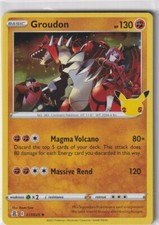 Carte Pokémon Jeu 25ème Anniversaire Célébrations N° 17/25 Groudon Holo Anglais