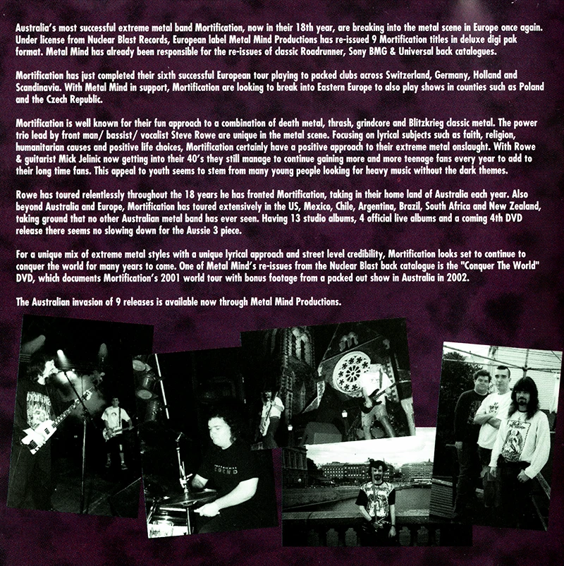 Mortification • Hammer Of God CD 1999 Metal Mind Productions •• NEW •• Foto 2 de 2