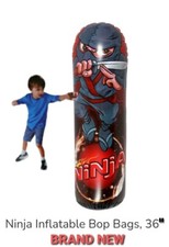 Inflatable Bop Bag Kids NINJA 36" Martial Art Exercise Play Toy New Ships Fast