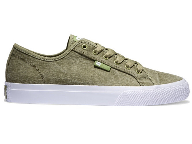 Dc manual Textile txse low Top Skate Shoe Dusty Olive Mens 10
