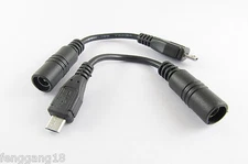 10pcs Micro USB 5 Pin Male to 5.5x2.1mm Female DC Power Charging Adapter Cable