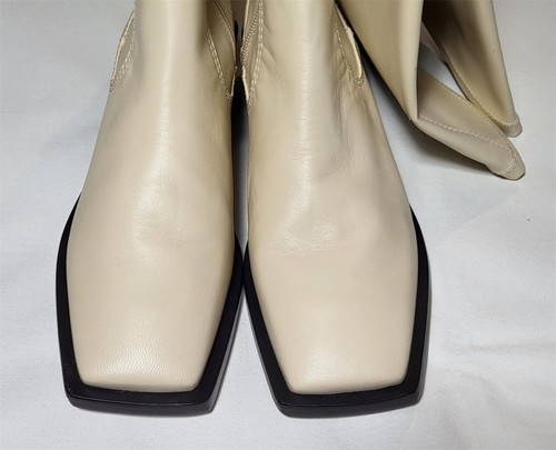 GUILY UP 8.5B Schutz Nude Over-Knee Flat Heel Boots Soft Stretch +Dust Bag - Picture 4 of 9