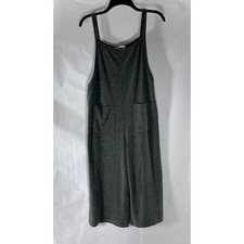 PINKYOTTO Women  s Dark Gray Spaghetti Strap Relaxed Fit Cropped Jumpsuit SZ OS