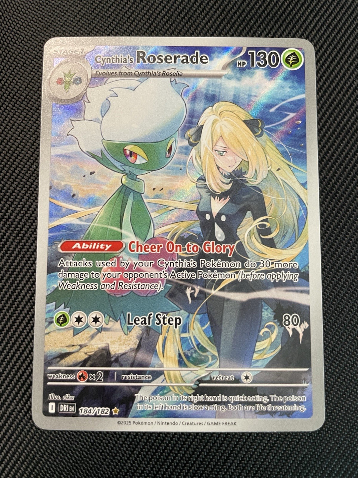 Pokémon TCG Cynthia's Roserade 184/182 Sv10: Destined Rivals Holo NM/M