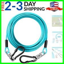 Dog Tie Out Cable 30FT-300Lbs,Heavy Duty Dog Leads Line for Yard with Swivel ...