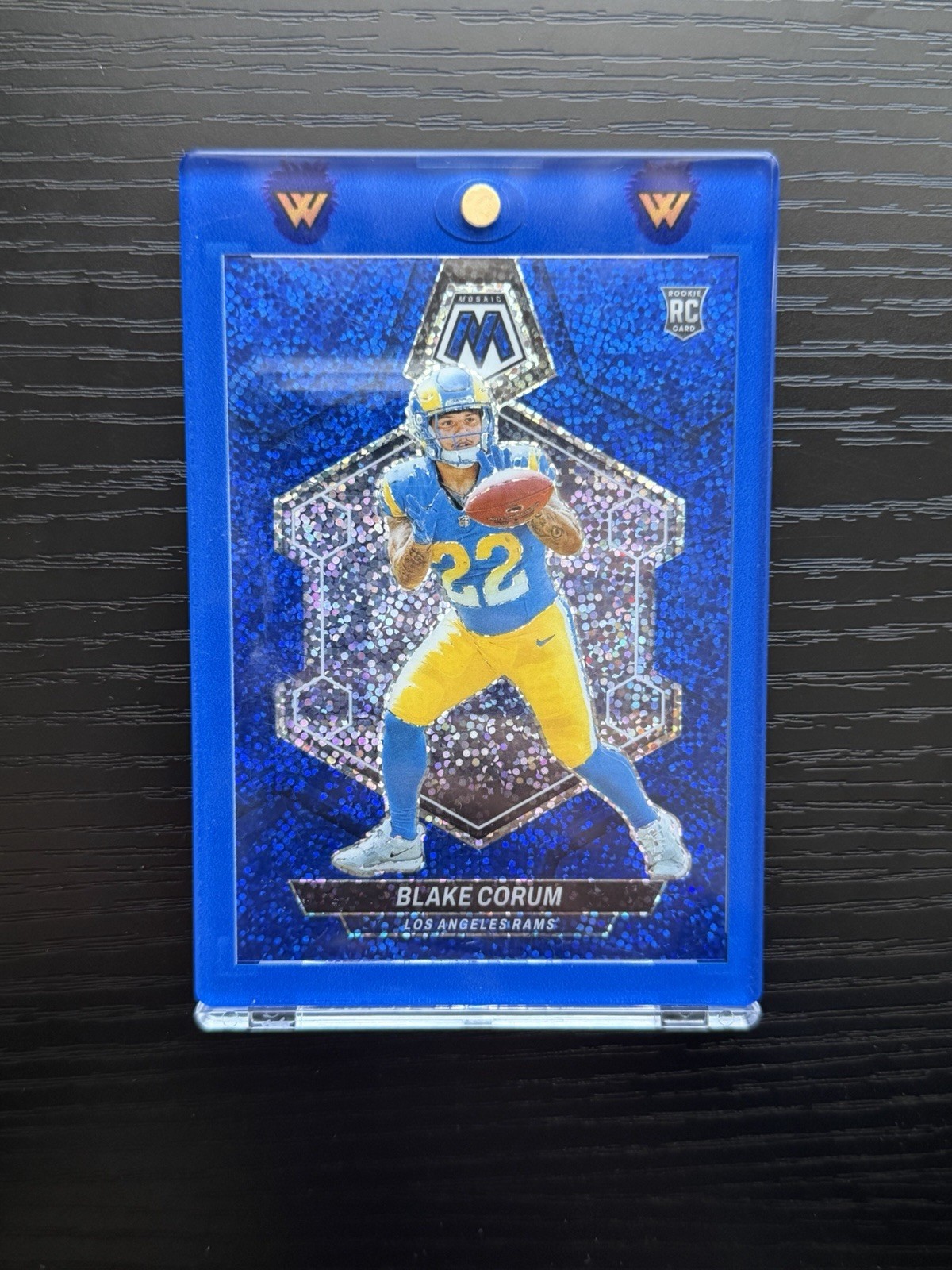 2024 Panini Mosaic - Rookies Blake Corum #368 Blue Sparkle Prizm /96 (RC)