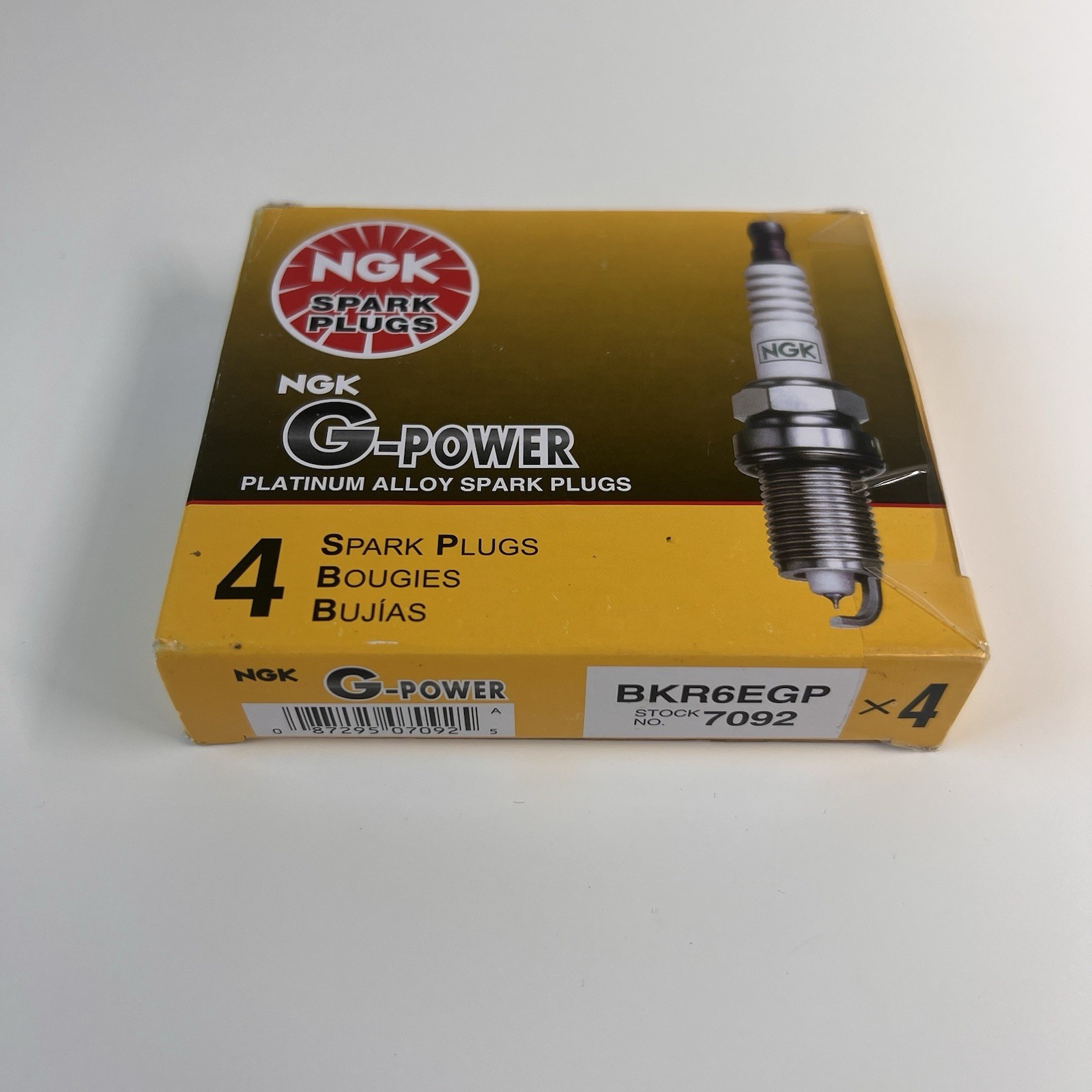 NGK G-Power BKR6EGP 7092 Platinum Spark Plugs Set of 4 Genuine New Seale
